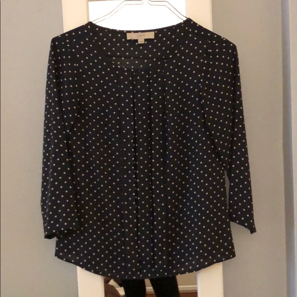 LOFT Polka Dot Blouse